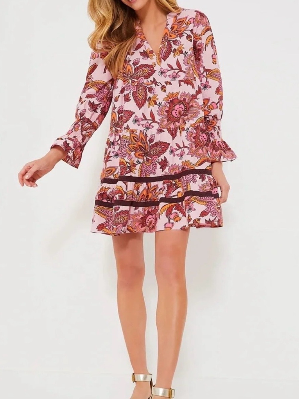 Tuckernuck Tnuck Beach Sunset Chintz Kenzo Coverup XS Pink Floral Cotton